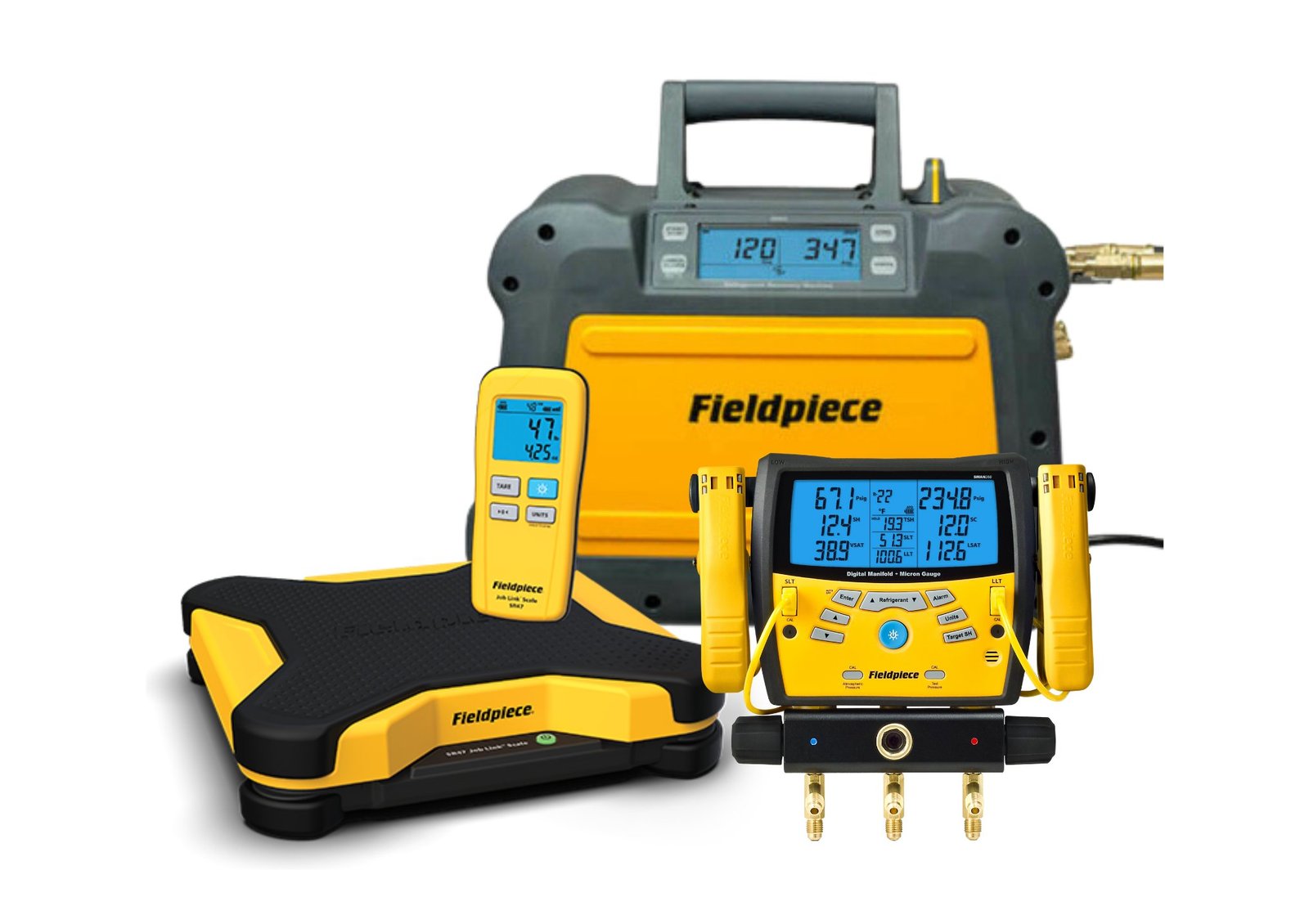 Professionele koeltechnische apparatuur van Fieldpiece voor inbedrijfstellen warmtepomp